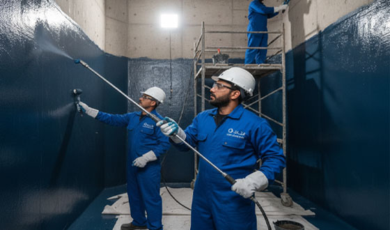 صورة عن خدمة عزل خزانات المياه
